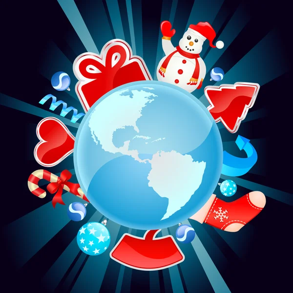 Kerstmis wereld — Stockvector