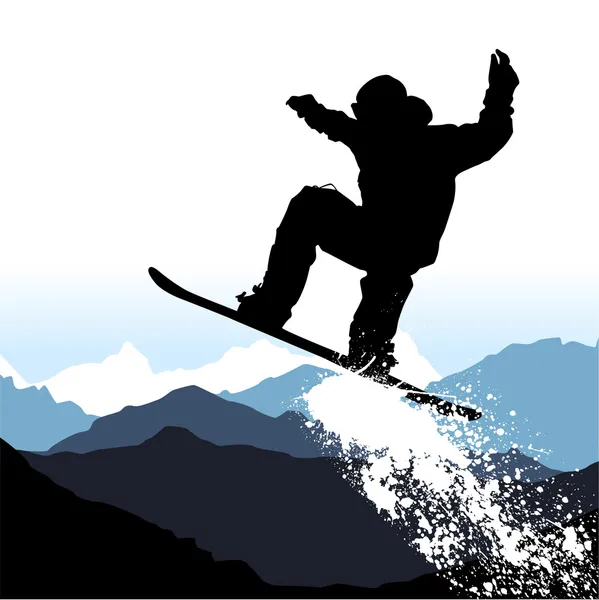 Snowboardozás — Stock Vector