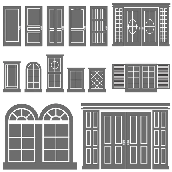 Porta e janela —  Vetores de Stock