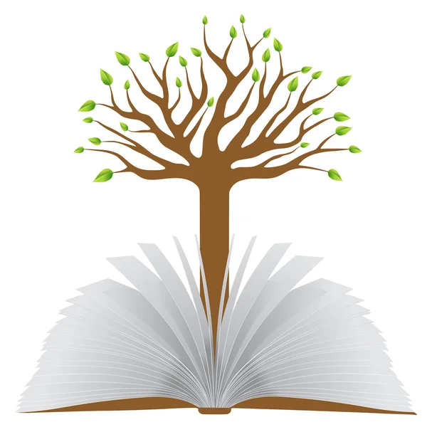 Libro con árbol — Archivo Imágenes Vectoriales