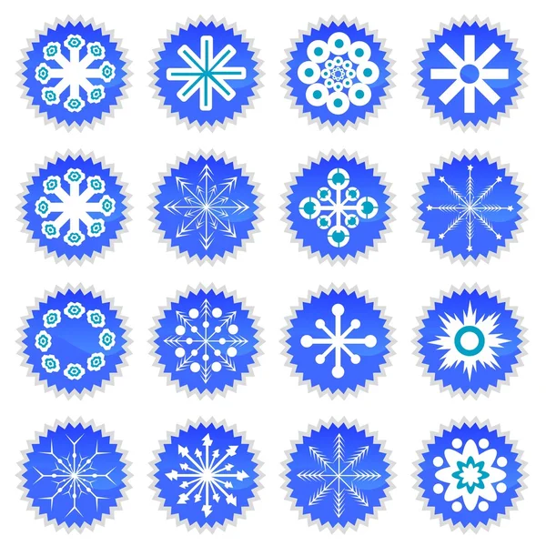 Snowflake icons — Stock Vector