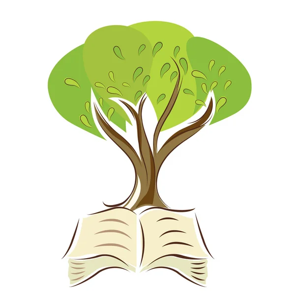 Kniha se stromem — Stockový vektor