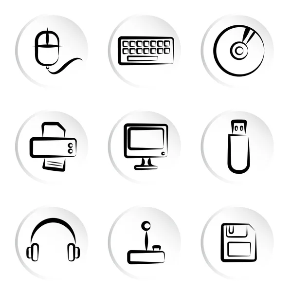 Iconos de ordenador — Vector de stock