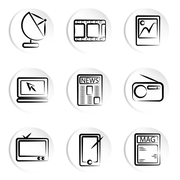 Elektronické ikony — Stockový vektor