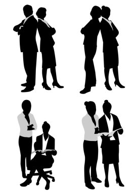 Business couple clipart