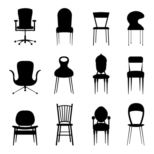 Набор стульев — стоковый вектор