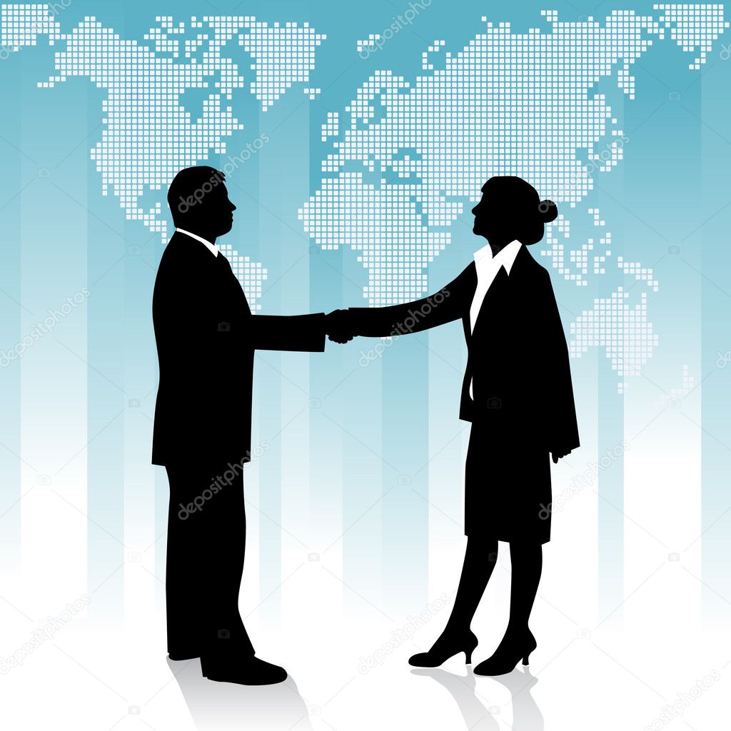 Handshake background Stock Vector Image by ©bogalo #7615599