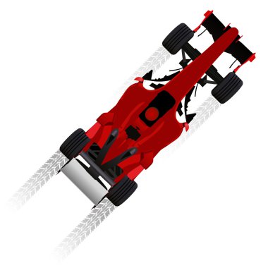 Formula racing car clipart