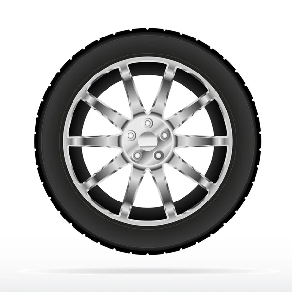 Автомобільне колесо і шина — стоковий вектор