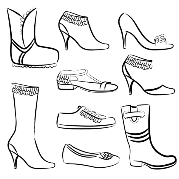 Mode vrouwen schoenen — Stockvector