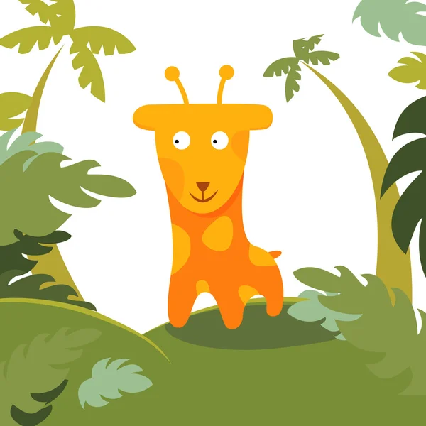 Giraff i skogen — Stock vektor