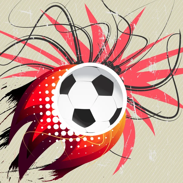 Літаючих футбольний м'яч — стоковий вектор