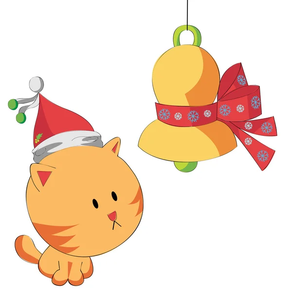 圣诞节的猫 — 图库矢量图片