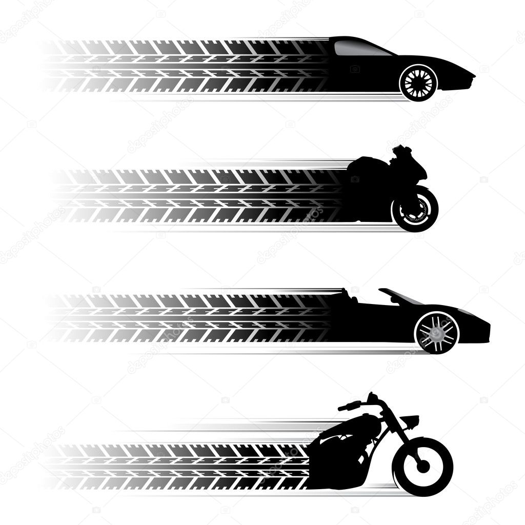Car and motorbike symbols