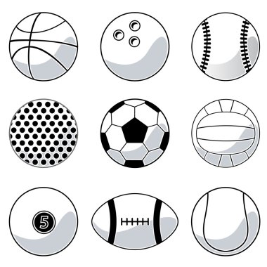 Sport balls clipart