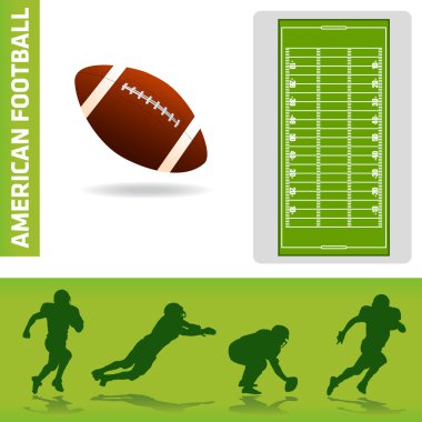 Football design elements clipart