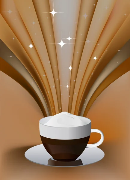 การสัมผัสกับกาแฟ — ภาพเวกเตอร์สต็อก