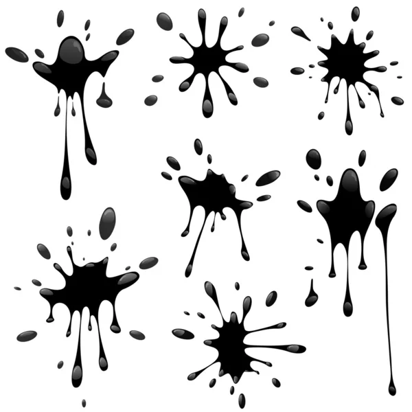 stock vector Black splash set