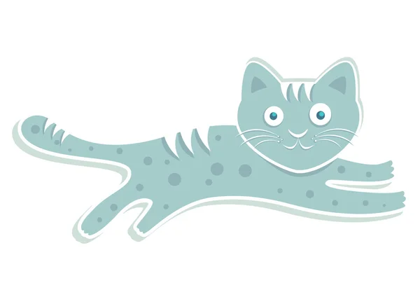 Синій милий кіт — стоковий вектор