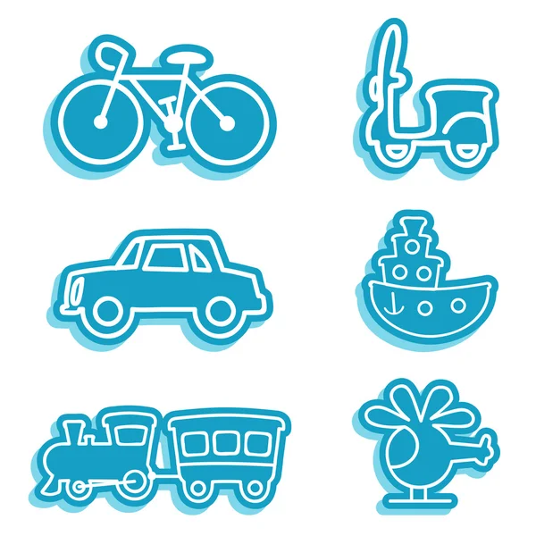 Vehicle icons — Stock Vector