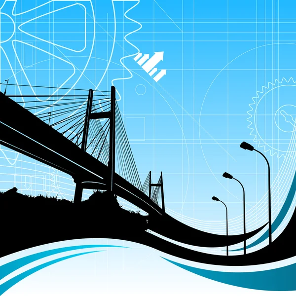 Fond du pont — Image vectorielle