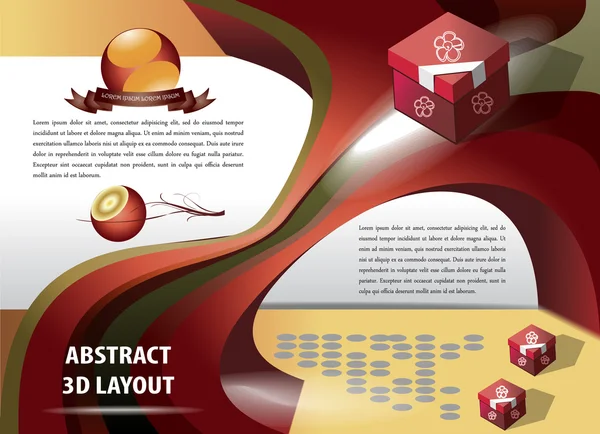Abstracte 3D-lay-out — Stockvector