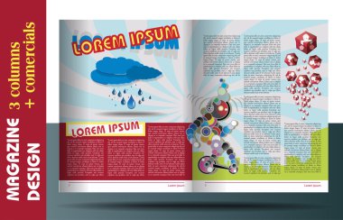 MAGAZINE LAYOUT FOR KIDS DESIGN TEMPLATE clipart