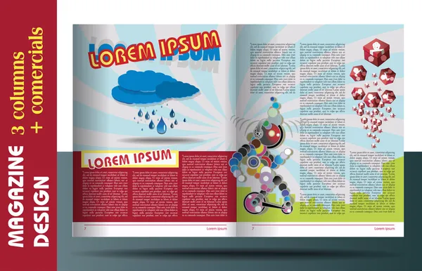 Mise en page magazine pour enfants modèle de conception — Image vectorielle