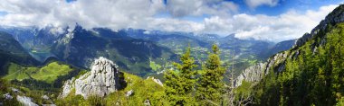 Konigsee lake from the Alpine peaks clipart