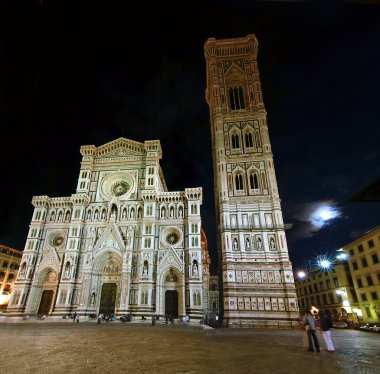 Cathedral in Florence and night clipart