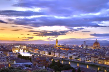 Sunset in Florence clipart