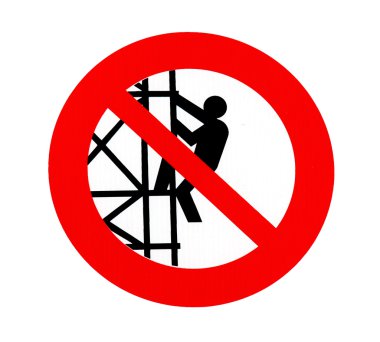 No climbing sign clipart