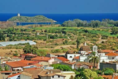 Sardinian town Pula clipart