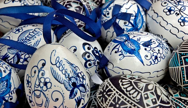 Blue easter eggs — Stock Photo, Image