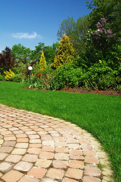 Beautiful garden and Path — Stock Photo, Image