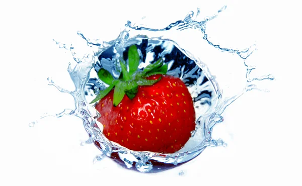 Strawberry in water — Stock Photo, Image