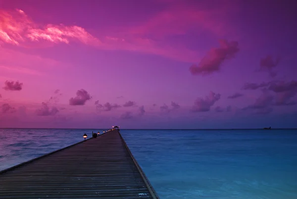 在马尔代夫的日落 — 图库照片