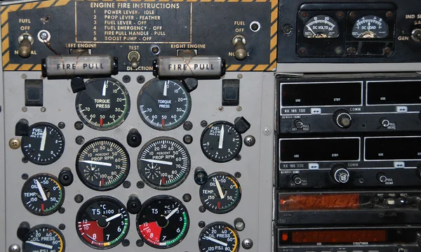 Airplaine cockpit — Stock Photo, Image