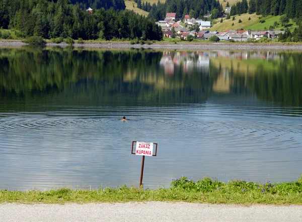 Zwemmen verboden — Stockfoto