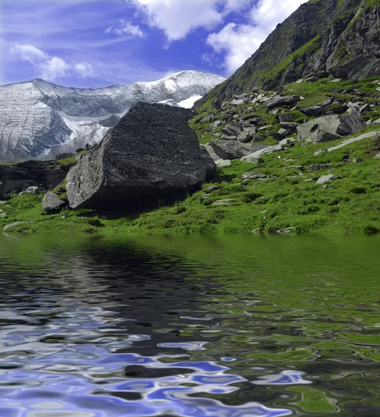 Пейзаж в Альпах — стоковое фото