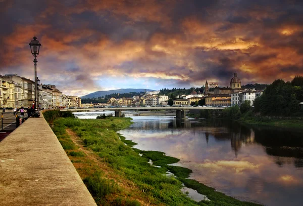 Firenze és naplemente — Stock Fotó