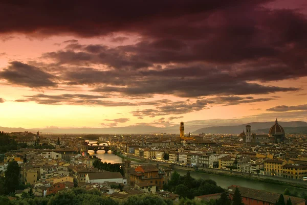 Solnedgång i Florens — Stockfoto