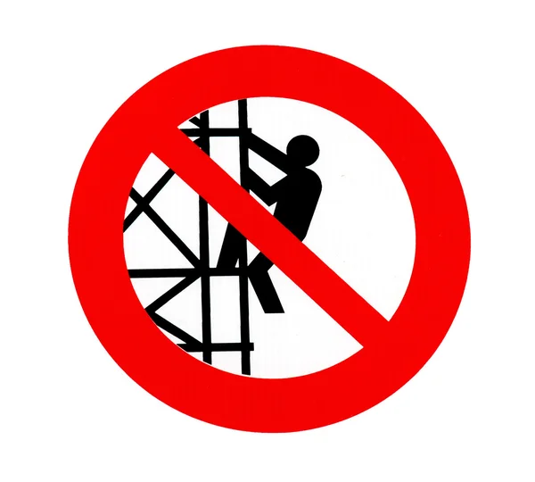 No climbing sign — Stock Photo, Image