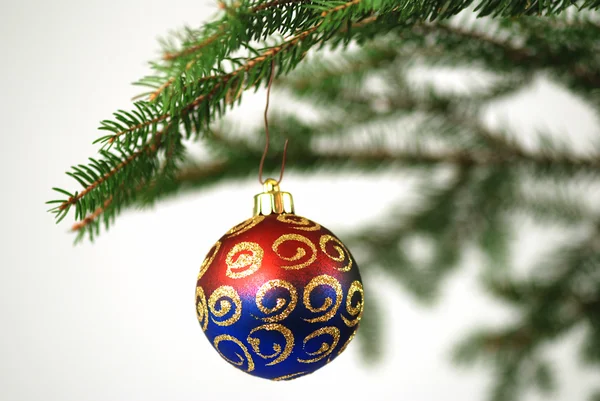 Kerstboom met deco — Stockfoto