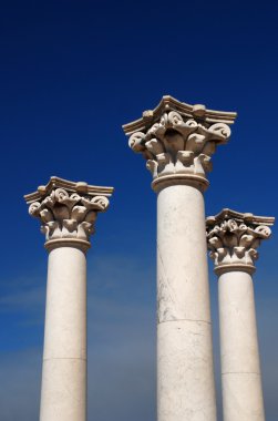 Three greek pillars clipart