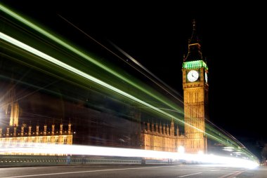 Big Ben at night clipart