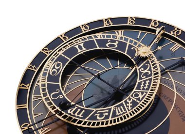 Detail of astronomical clock clipart