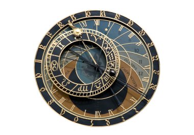 Astronomical clock in Prague clipart