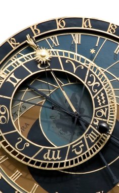 Ancient Astronomical clock in Prague clipart