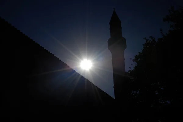 Minarete e crepúsculo — Fotografia de Stock
